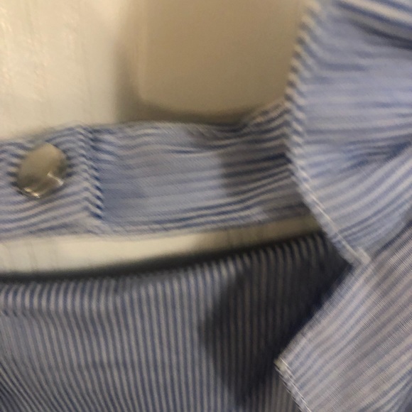 Casual blue and white striped top. - Picture 3 of 5